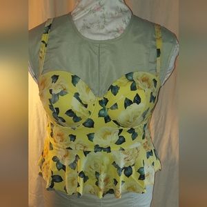 Torrid underwire peplum midkini